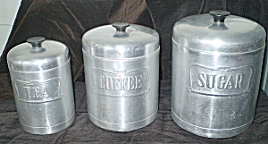 Kitchen Cannisters 1950s Aluminum