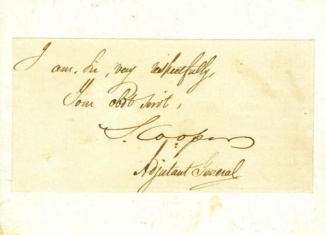 Autograph, General Samuel Cooper